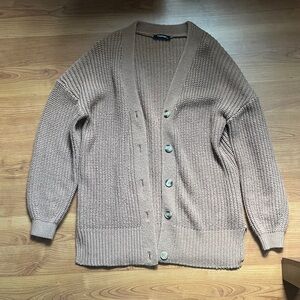 Fashion Brown Sweater Cardigan